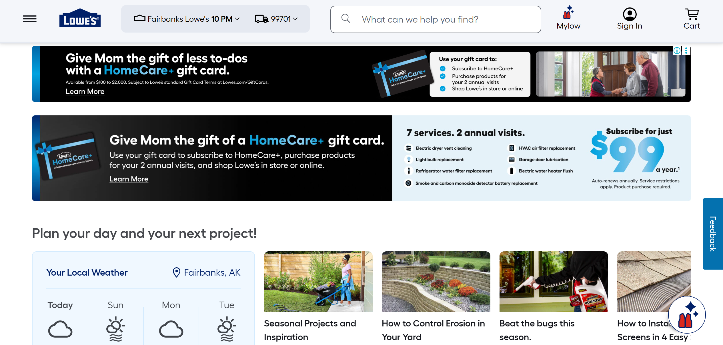 Lowe's Screen 2